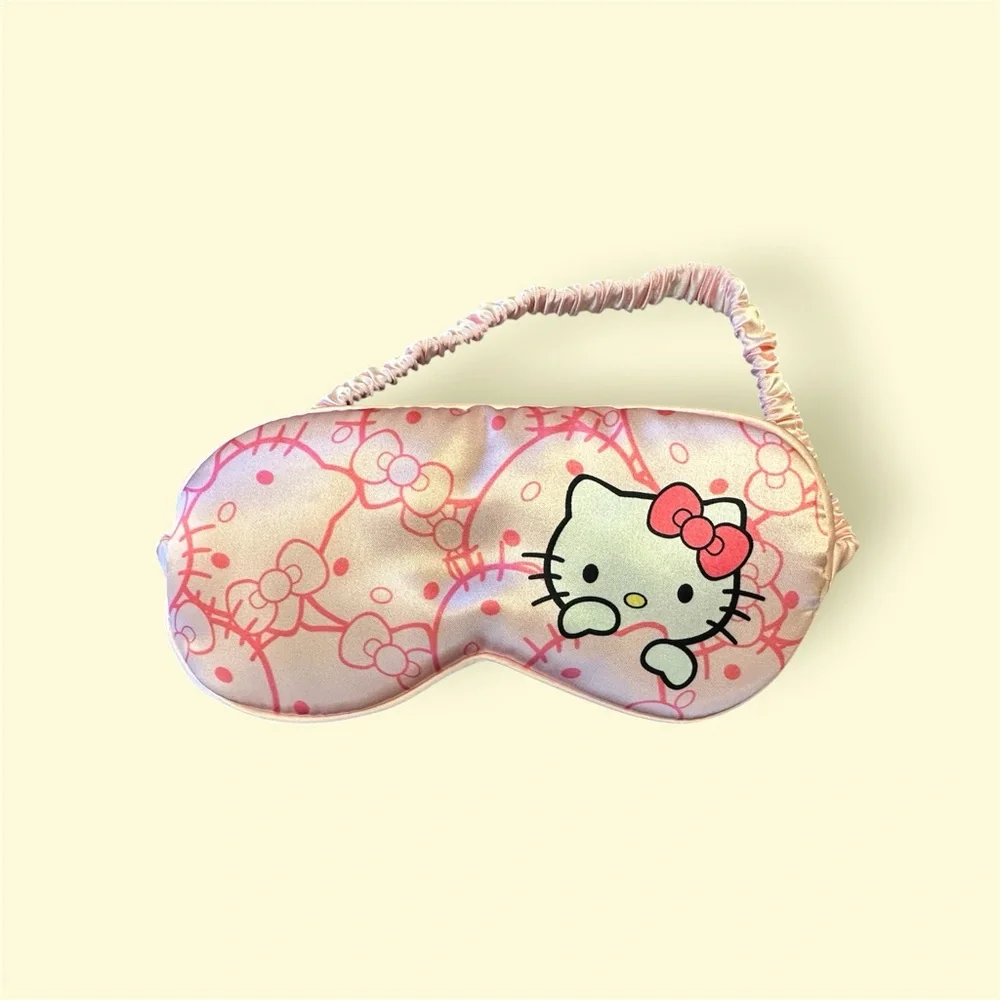 Kitty Pink Satin Sleep Eye Mask NWOB